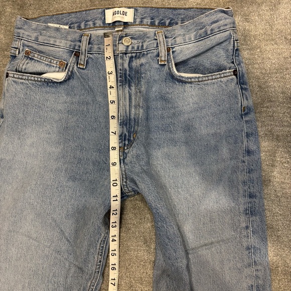 AGOLDE Mia Mid Rise Straight Jeans light wash 28 - Picture 8 of 9